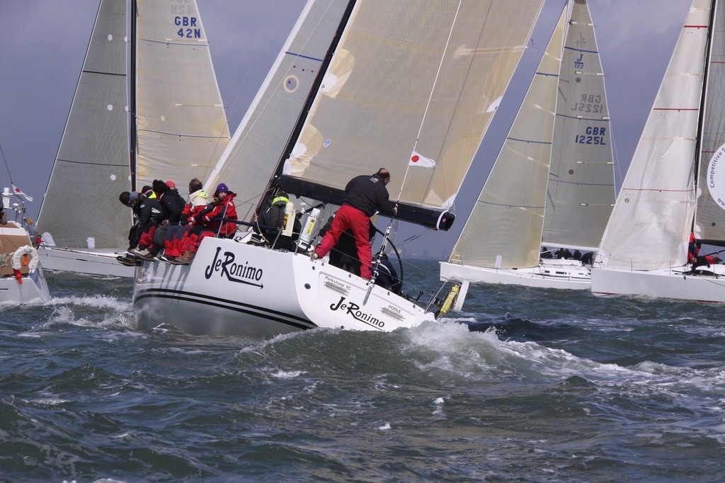 Jeronimo looks for a gap - Warsash Spring Championship 2010 © Eddie Mays - copyright http://www.eddiemays.com